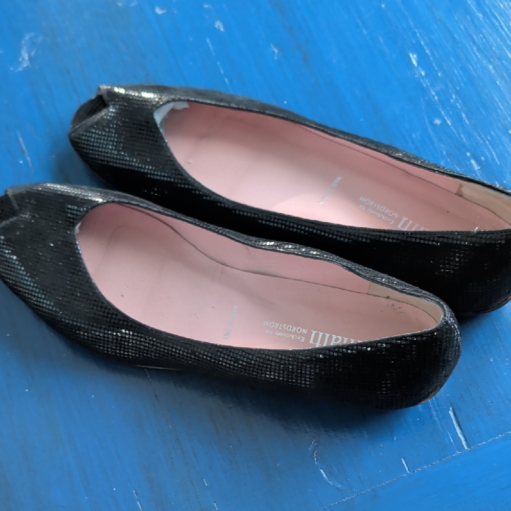 Amalfi Black Textured Flats. Beautiful Amalfi -Exclusive Nordstrom-Made in Italy